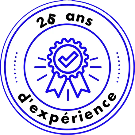 Pastille 25 ans d'expérience